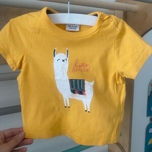 Yellow Llama Short Sleeve Tshirt